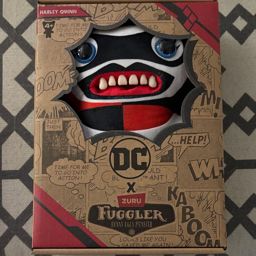 Fuggler Funny Ugly Monster - Red and Black- Harley Quinn